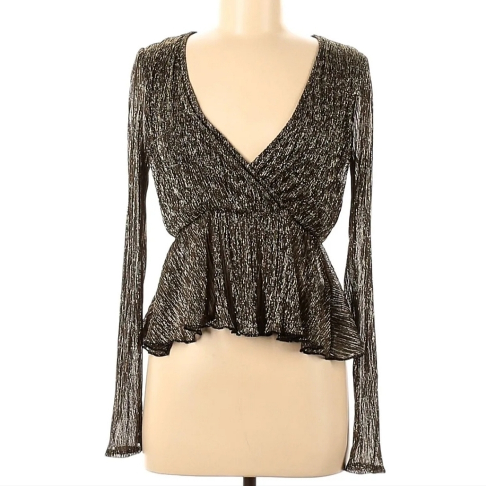 Urban outfitters Gold flare top